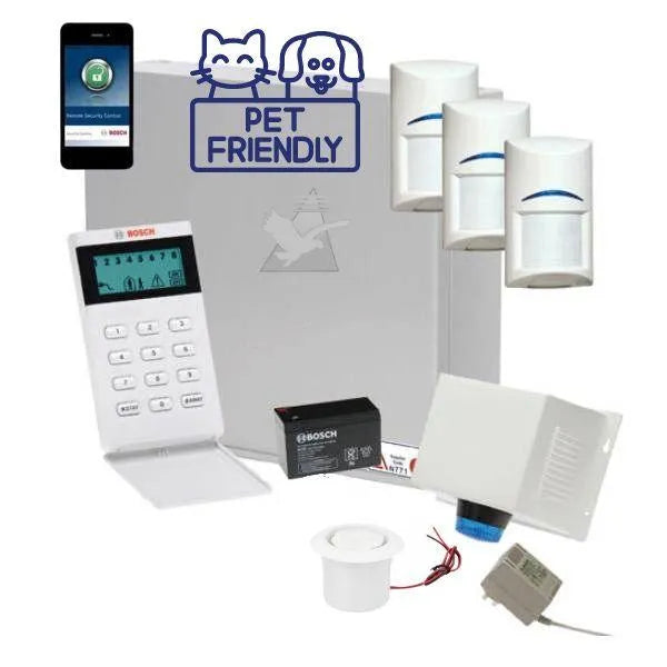 Bosch Solution 3000 Alarm System with 3 x Gen 2 Tritech Detectors+ Icon Code pad+ IP Module