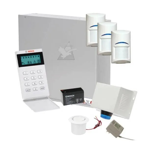 Bosch Solution 2000 Alarm System with 3 x Quad Detectors+Icon Codepad