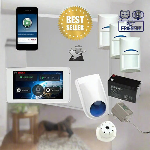 Bosch Solution 3000 Alarm System 3 x Gen 2 Tritech Detectors+ 5" Touch Screen+IP