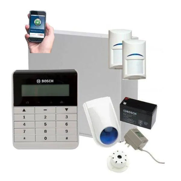 Bosch Solution 2000 Alarm System with 2 x Gen 2 PIR Detectors+ Text Code pad+IP