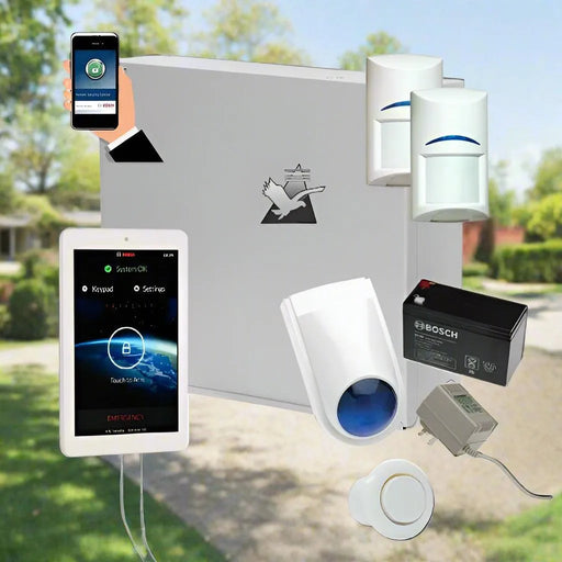 Bosch Solution 2000 Security Alarm System with 2 x Quad Detectors+ 7" Touch Screen Code pad + IP Module
