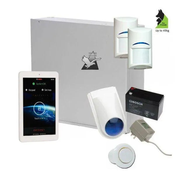 Bosch Solution 2000 Alarm System with 2 x Tritech Detectors+ 7" Touch Screen Code pad