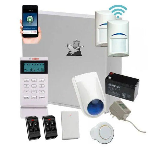 Bosch Solution 3000 Alarm System with 2 x Wireless Detectors+ Icon Code pad + Deluxe Remote Kit+IP Module