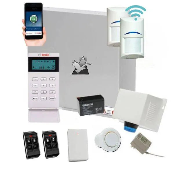 Bosch Solution 3000 Alarm System with 2 x Wireless Detectors+ Icon Code pad + Deluxe Remote Kit+IP Module