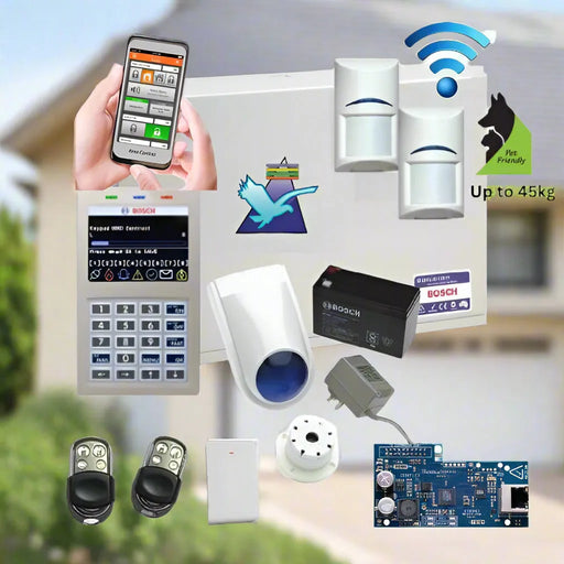 Bosch Solution 6000 Alarm System IP Kit, 2 x Wireless Tritech Detectors+ Stainless Steel Remote Controls