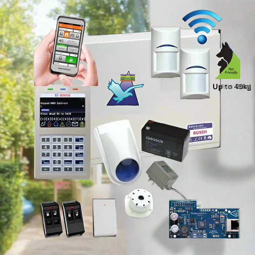 Bosch Solution 6000 Alarm System IP Kit, 2 x Wireless Tritech Detectors+ Remote Controls
