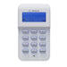 A white Bosch keypad device with a blue backlit display screen and twelve numeric buttons, shown on a plain white background.