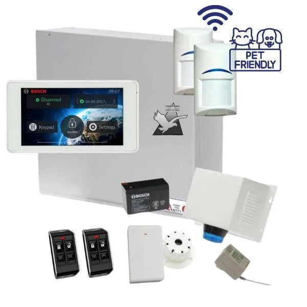 Bosch Solution 3000 Alarm System with 2 x Wireless Detectors + 5" Touch Screen Code pad