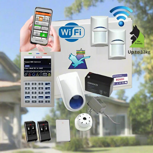 Bosch Solution 6000 Alarm System Wi-Fi, 2 x Wireless Detectors + Remote Controls