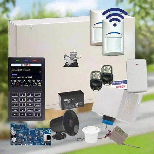 Bosch Solution 6000 Alarm System IP Kit, 2 x Wireless Tritech Detectors+ Stainless Steel Remote Controls