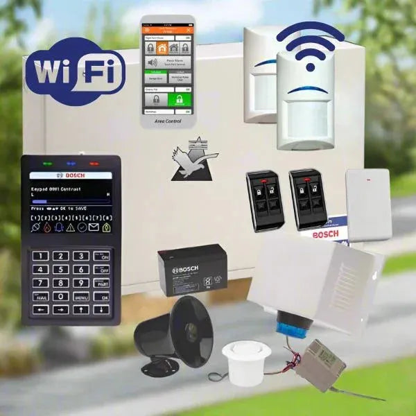 Bosch Solution 6000 Alarm System Wi-Fi, 2 x Wireless Tritech Detectors + Remote Controls