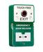 Smart Resettable Emergency Door Release & Touch Free Exit – Break Glass (BGA) with Touch Free Button, Green, 1x DPDT Output
