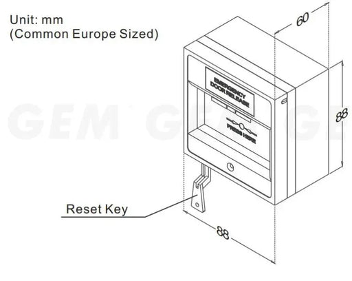 GEM CP22K Double Prong Breakglass Reset Key 5 Pack