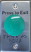 Green Press to Exit Momentary Mushroom Button, Brail Writing, IP65 S/S Plate, IP65, WEL2220BRAILLE-Exit Buttons-CTC Communications