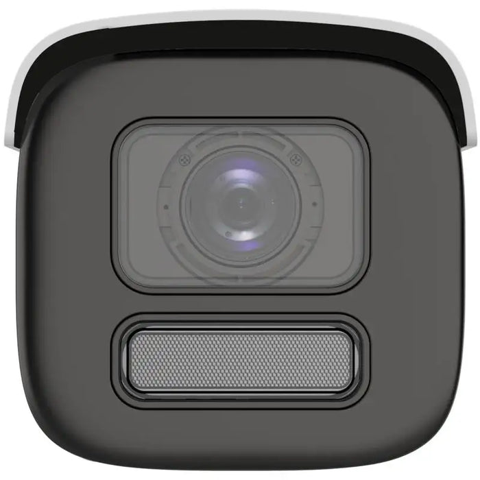 Black security camera on a white background