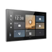 Smart home control panel with digital display on a transparent background