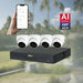 Dahua 6MP CCTV Kit 4 CH NVR, 4 X AI Turret Cameras