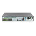 Network switch with multiple ports and connectors on a white background