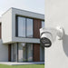 A Dahua dome security camera in white with a black front lens cover, shown against a plain white background.