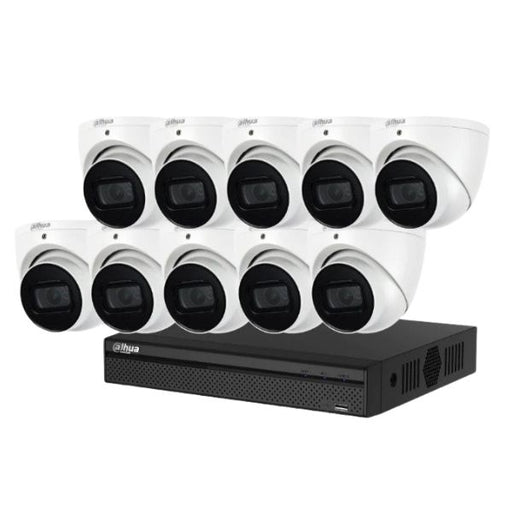 Dahua 4mp 16ch Kit With 10 x Cameras (White), 3x66-K41610T-W