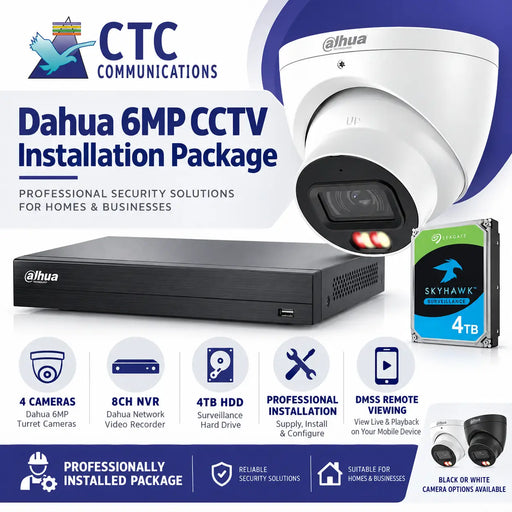 Dahua 6MP CCTV Installation package CTC Communications