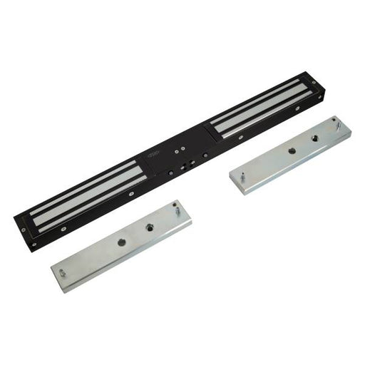 FSH Magnetic Door Lock, Slimline Double Monitored Black, FSHFEM4300DM-BLK