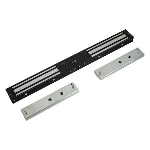 FSH FEM4300DM-BLK Magnetic Door Lock, Slimline Double Monitored Black