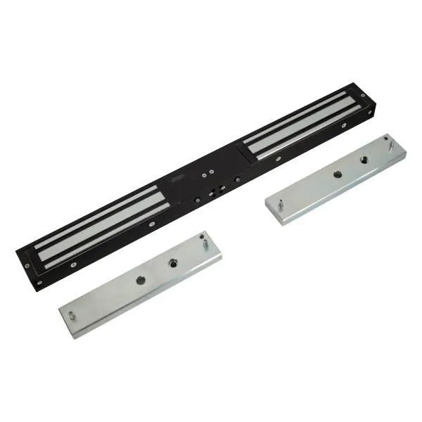 FSH FEM4300DM-BLK Magnetic Door Lock, Slimline Double Monitored Black