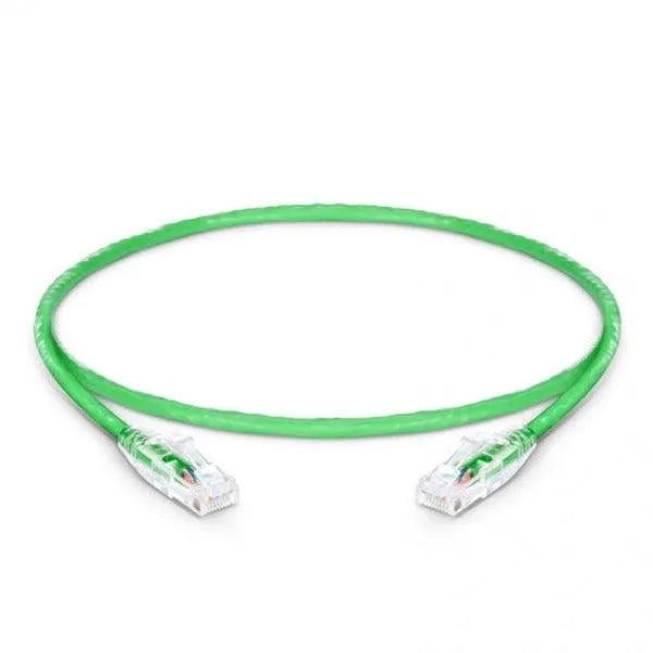 Green Cat 6A Snagless (UTP) Super thin with Rj45 Network Patch Cable