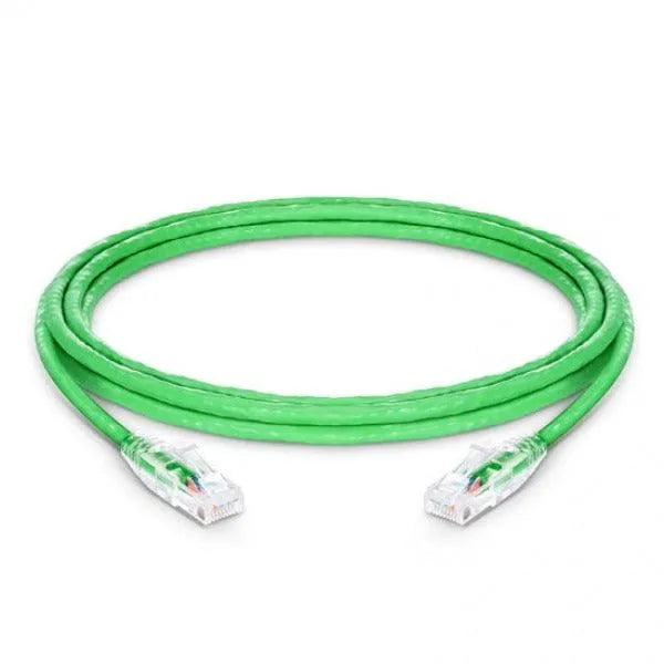 Green Cat 6A Snagless (UTP) Super thin with Rj45 Network Patch Cable