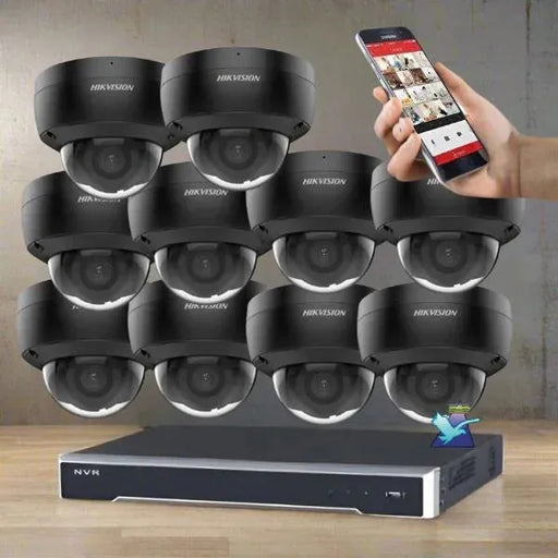Hikvision CCTV Kit, AcuSense, 10 x 8MP Dome (Mic), 16CH NVR with 4TB HDD