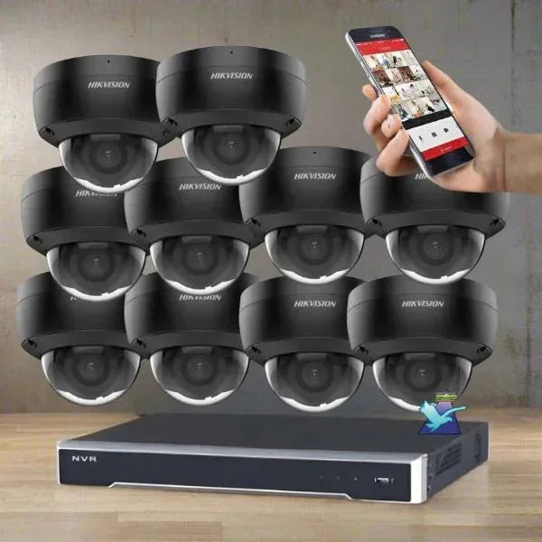 Hikvision CCTV Kit, AcuSense, 10 x 8MP Dome (Mic), 16CH NVR with 4TB HDD