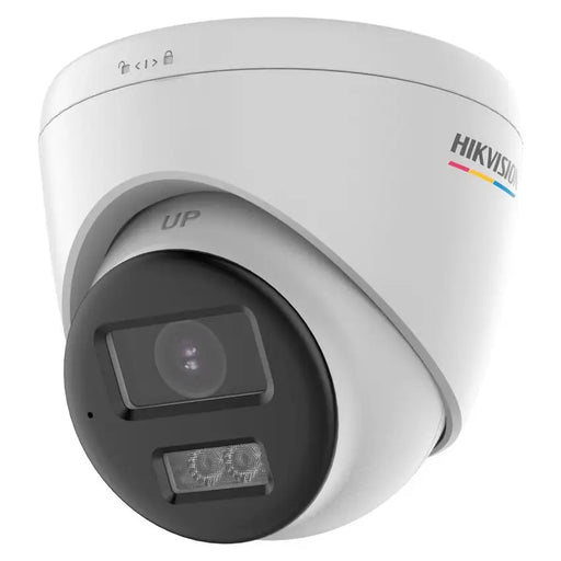 Hikvision security camera on a white background