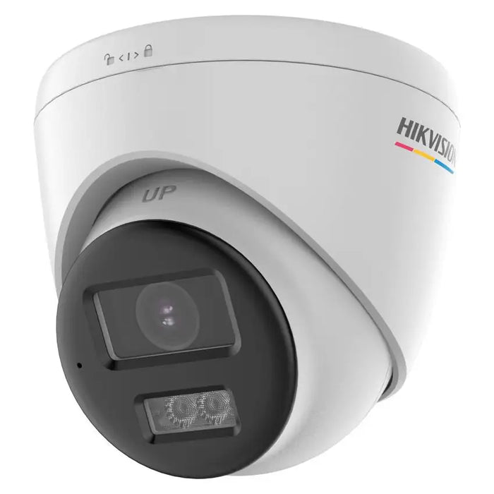 Hikvision security camera on a white background