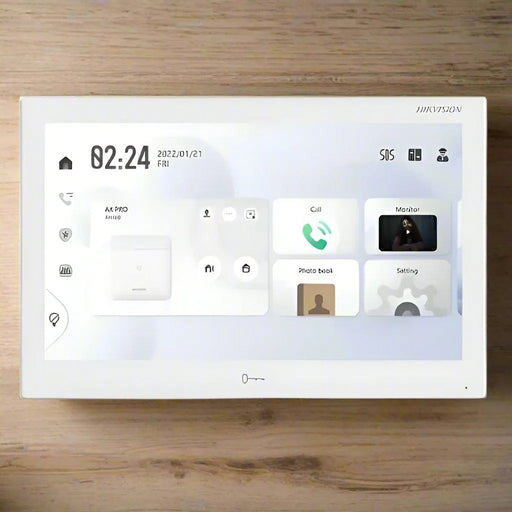 Hikvision DS-KH9510-WTE1-WHITE(B) Gen2 10" Android Control Centre All-in-one Indoor Station to Suit Intercom, AX Pro & CCTV, Wifi, POE, White