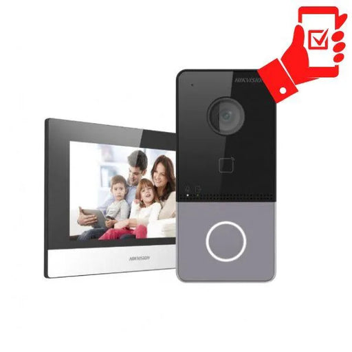 Hikvision DS-KIS603-P(C), Smartphone IP Intercom Kit with Surface Mount Door Station