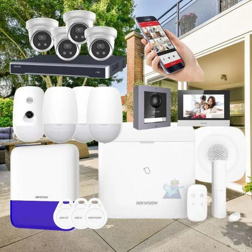 Hikvision Alarm System AX Pro, Intercom & 6MP CCTV Kit 4 Channel