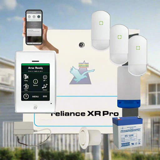 Hills Security Alarm System Reliance XRPro, Touchnav Kit with Optex Detectors