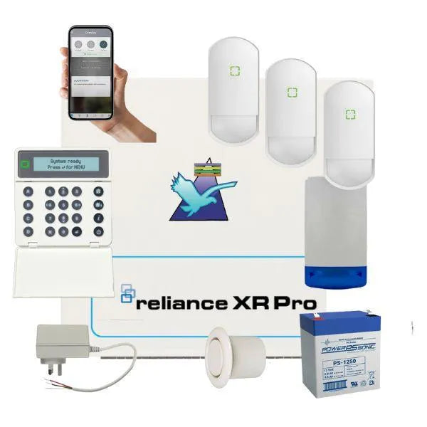Hills Security Alarm System Reliance XRPro with Optex Detectors