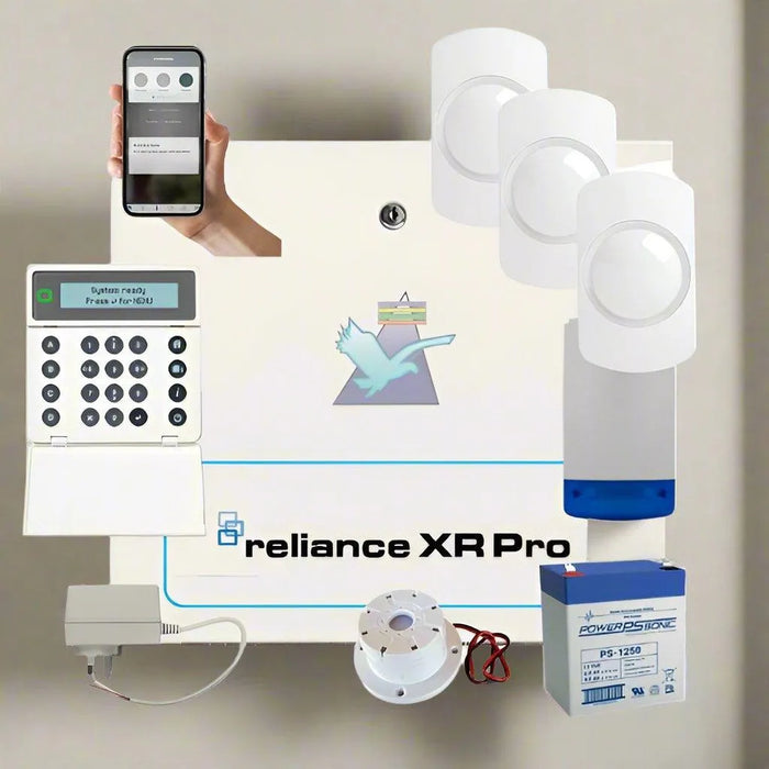 Hills Security Alarm System Reliance XRPro, NXG-1830 with Guardall Detectors