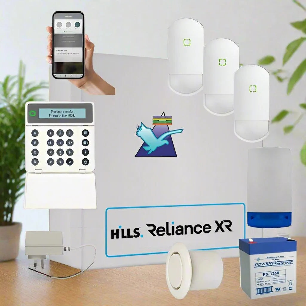 Hills Security Alarm System Reliance XR with Optex Detectors