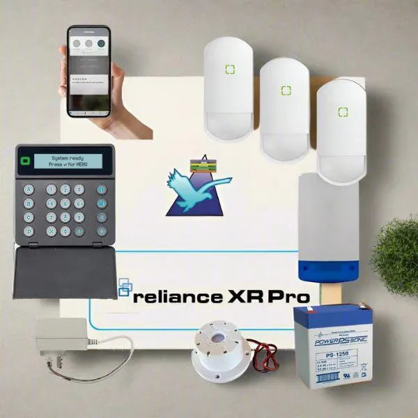 Hills Security Alarm System Reliance XRPro with Optex Detectors