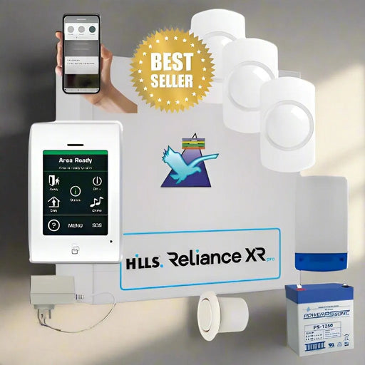Hills Security Alarm System Reliance XR, Touchnav Kit with Guardall Detectors