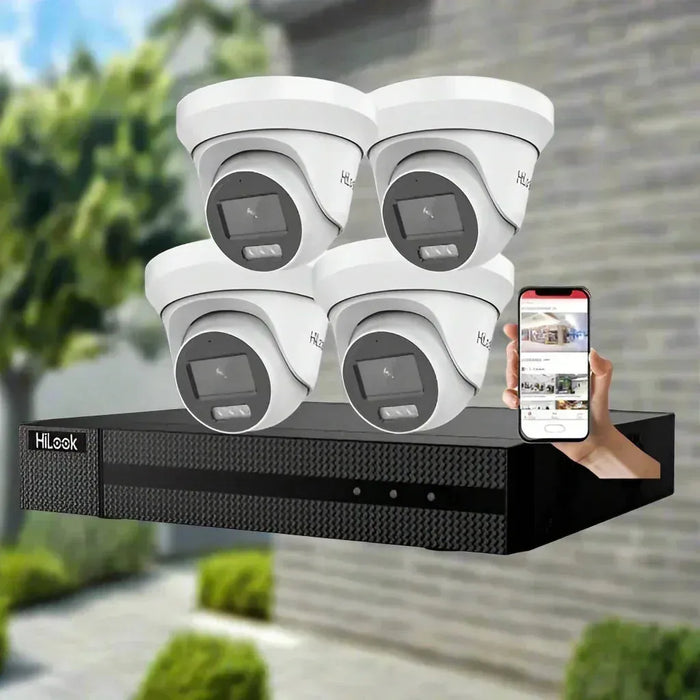 Hilook 6MP CCTV Kit, 8 CH NVR, 4 x Turret Cameras