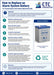 A detailed, step-by-step guide poster titled 'How to Replace an Alarm System Battery' from CTC Communications. The poster features a large, clear illustration of a replacement lead-acid battery on the right side, with six numbered instructions on the left explaining how to safely remove the old battery and install the new one.