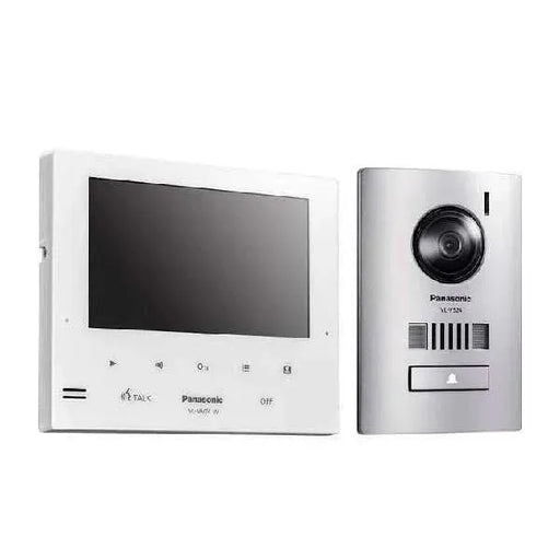 Panasonic VL-SV75AZW 7 Inch Home Video Intercom Kit White Monitor with Night Vision Door Station