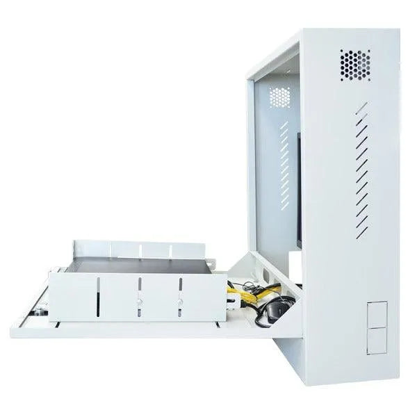 Slimline Vertical Wall Mount Security Cabinet and Monitor Bundle, SECCAB+LCDFL24K+HDMIBMTF