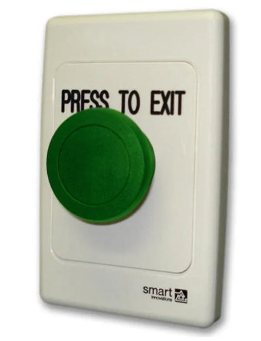 Smart ARLSWP-18G Press to Exit Green mushroom head standard plastic plate , IP65 momentary