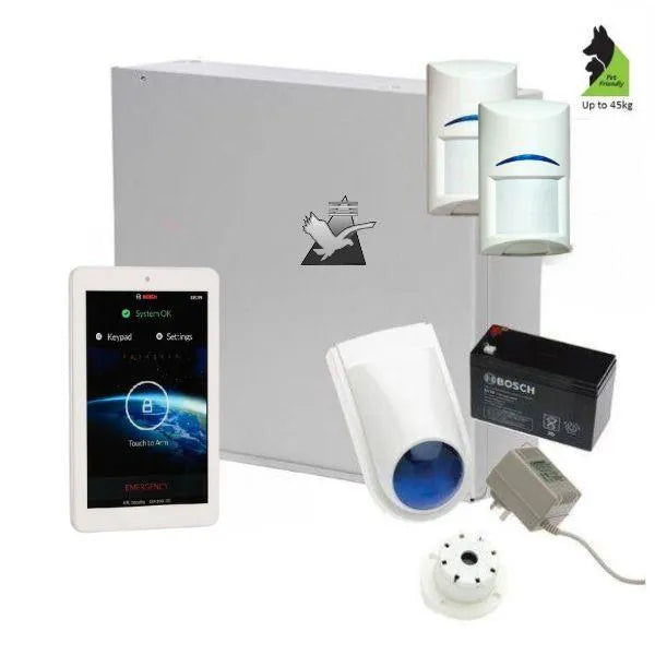 Bosch Solution 2000 Alarm System with 2 x Tritech Detectors+ 7" Touch Screen Code pad