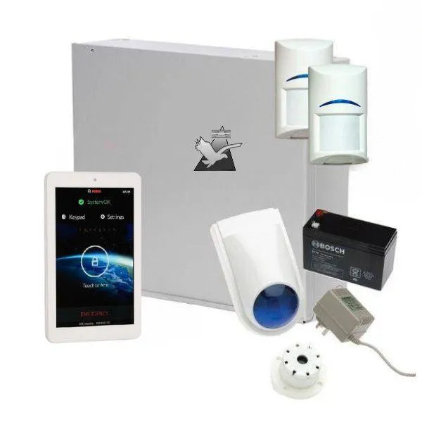 Bosch Solution 2000 Alarm System with 2 x Quad Detectors+ 7" Touch Screen Code pad